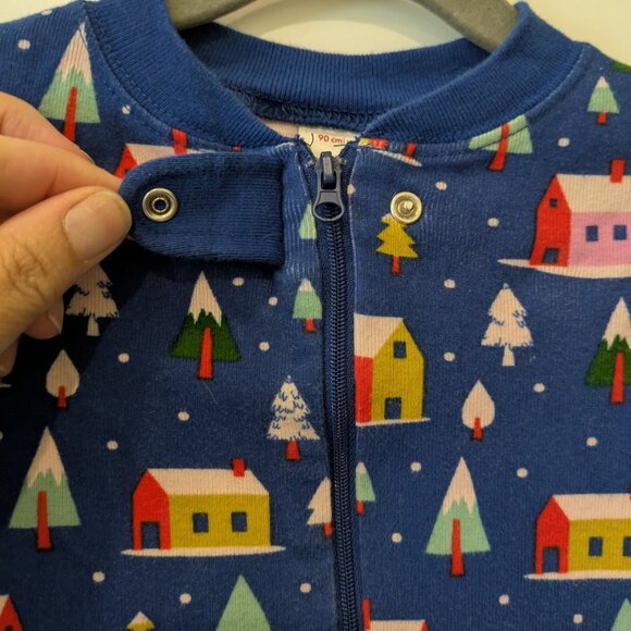 Hanna Andersson Holiday Christmas Long John Pajama Set 3T - Picture 3 of 9